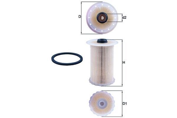 Yakıt Filtresi  Ford Focus 3/4/5 Kapı (CAP)(08.2004->)  MAHLE KX 229D