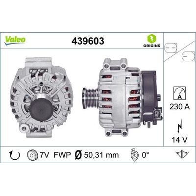 Alternatör  VALEO 439603