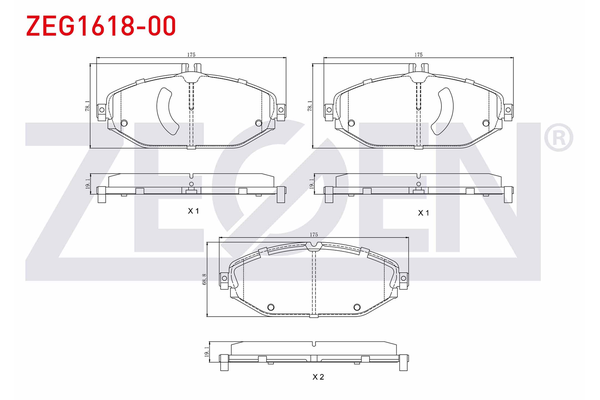 Fren Disk Balata Ön Mercedes C -Serisi Estate (BM 205)(09.2014->)  ZEGEN ZEG1618-00