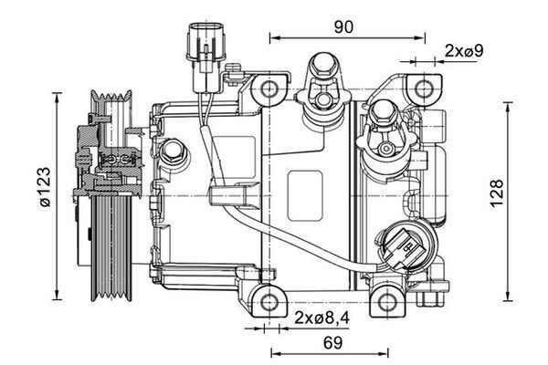 Klima Kompresörü  Hyundai i20 Coupe (GB)(04.2015->)  MAHLE ACP 1465 000P