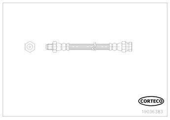 Fren Hortumu Arka Sağ veya Sol CORTECO 19036383  19036383 4806J0 4650B628