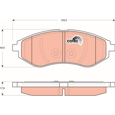 Fren Disk Balata Ön Chevrolet Aveo Sedan (2006->)  TRW GDB3330