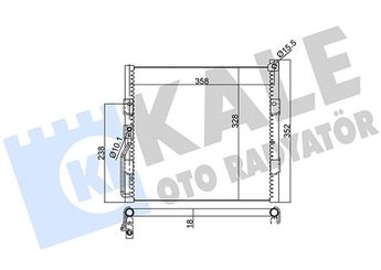 Klima Radyatörü  KALE 386800  80110SR3023 80110-SR3-023 4801SR1305 04801SR1305 80110SR1A13 80110-SR1-A13
