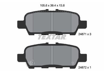 Fren Disk Balata Arka TEXTAR 2487101  D4060JA00A D40603TA3A D40604BA0B D40609N00A D4M609N00A 5580077K00 5580077K00000 5580077K01 5580077K01000 5580077K05