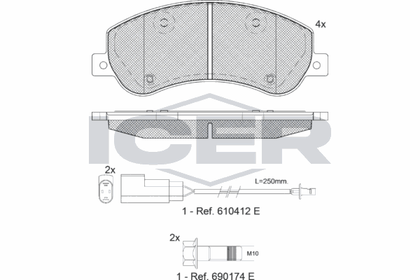 Fren Disk Balata Ön WONGA 22609