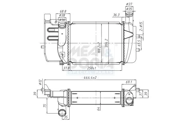 Turbo Radyatörü  Toyota Yaris (KSP1/NLP1/NSP1)(2011->)  VEKA 42-4306