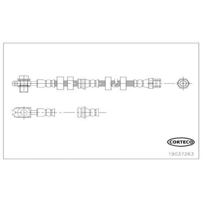 Fren Hortumu Ön Sağ veya Sol Seat Ibiza (6L1)(04.2002->)  CORTECO 19037263