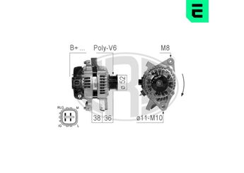 Alternatör  ERA 210765A  270600Y030 270600Y010 27060-0Y010 27060-0Y030 2706047050 27060-47050