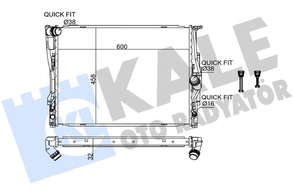 Su Radyatörü  BMW M3 Serisi (E90)(2007->)  KALE 348700