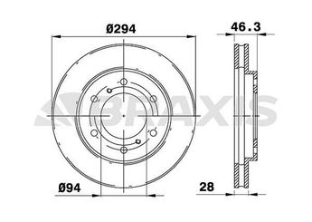 Fren Disk Ayna Ön Sağ ve Sol BRAXIS AE0294  MN102276
