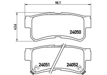 Fren Disk Balata Arka BREMBO P 15 009  48413090A0 4841308050 48413090A1 4841305100 4841305101 4841305102