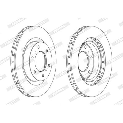 Fren Disk Ayna Ön Sağ ve Sol Mitsubishi Pajero (V80/V90)(2007->)  FERODO DDF1757C