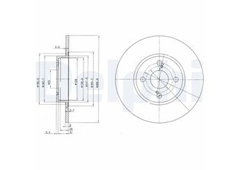 Fren Disk Ayna Arka Sağ ve Sol DELPHI BG3186  4243112150 4243112170 42431-12150 42431-12170
