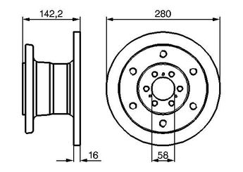 Fren Disk Ayna Ön Sağ ve Sol BOSCH 0 986 478 649  1904531 503471083 8584182