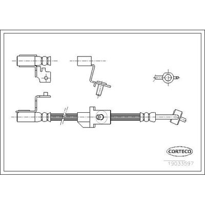 Fren Hortumu Ön Sol Ford Escort Express (1991->)  CORTECO 19033597
