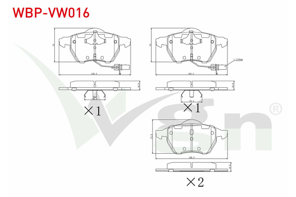 Fren Disk Balata Ön Audi S8 (D2)(08.1996->)  WGN WBP-VW016