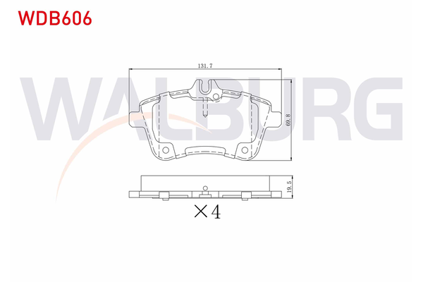 Fren Disk Balata Ön Mercedes A -Serisi (BM 169)(06.2004->)  WALBURG WDB606