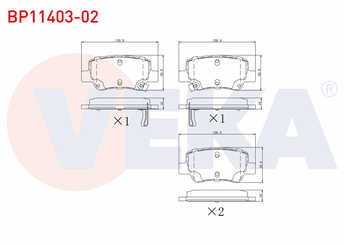 Fren Disk Balata Arka VEKA BP11403-02  