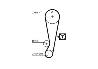 Triger Kayışı  GATES 5403XS  1356816050 PMTB212 1356809060 13568-09060 E030000701 MR479Q0300007 1021017E10A1 1021017-E10-A1 LF479Q11025016A 1356809020 13568-09020 1356816040 13568-16040 13568-16050 1356816051 13568-16051 1356819045 13568-19045 1356819046 13568-19046