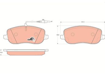 Fren Disk Balata Ön TRW GDB1503  425457 4254 57 425231 4252 31 E172232 E 172 232 9949552 77366761 77364447 77362236 77363956 425220 4252 20