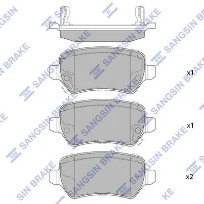 Fren Disk Balata Arka Opel Zafira B (2005->)  SANGSIN SP1536