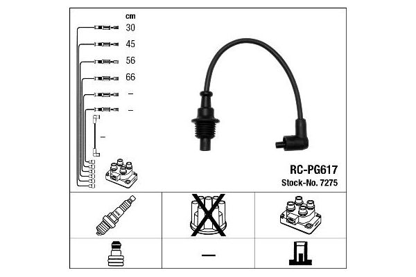 Buji Kablosu  Fiat Ducato P.Van, Yüksek Tavan (03.1994->)  NGK 7275