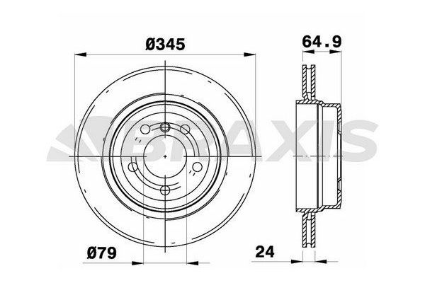 Fren Disk Ayna Arka Sağ ve Sol BMW 6 Serisi Coupe (E63)(2003->)  BRAXIS AD0978