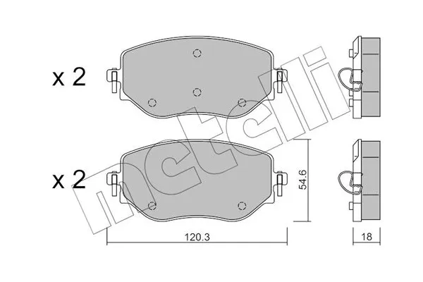 Fren Disk Balata Ön Renault Taliant (2021->)  METELLI 22-1225-0