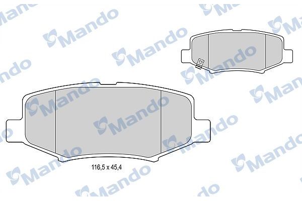 Fren Disk Balata Arka Jeep Wrangler / Wrangler Unlimited (JK)(2007->)  MANDO MBF015495
