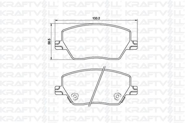 Fren Disk Balata Ön Fiat Egea (356) Sedan (2016->)  KRAFTVOLL 07010072
