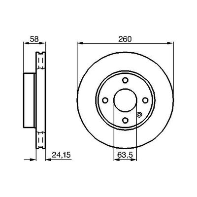 Fren Disk Ayna Ön Sağ ve Sol Ford Sierra S.Wagon (1987->)  BOSCH 0 986 478 346