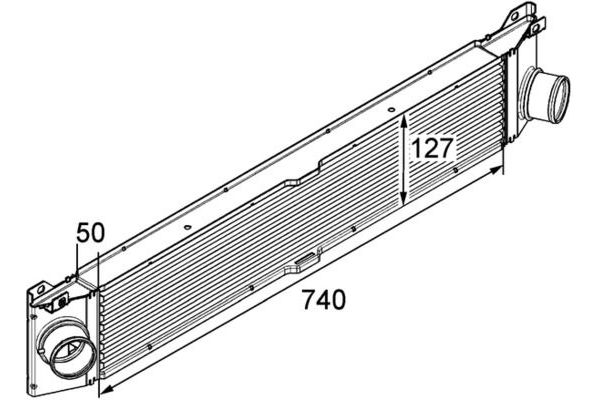 Turbo Radyatörü  Fiat Ducato Maxi P.Van, Yüksek Tavan 40 (09.2006->)  MAHLE CI 157 000P