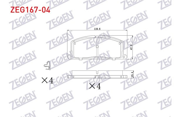 Fren Disk Balata Ön Toyota Carina II (T15)(1984->)  ZEGEN ZEG167-04