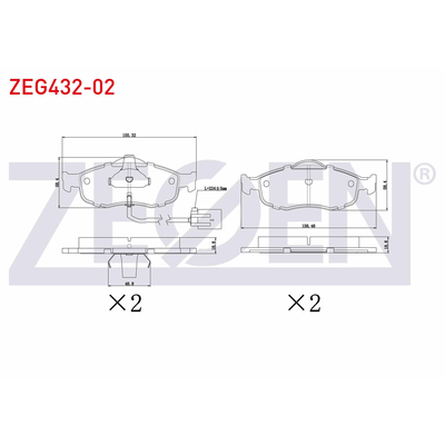 Fren Disk Balata Ön Ford Ranger (EQ)(07.2002->)  ZEGEN ZEG432-02
