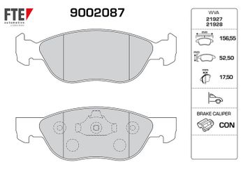 Fren Disk Balata Ön FTE 9002087  9948623 71752986 71769140 77362149 77362269 77363321 9949555