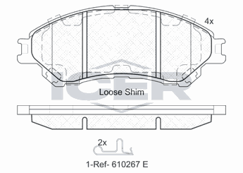 Fren Disk Balata Ön AYD 60458A  55200D66Y0 5581061M00 5581061M01 55200-D66Y0 55810-61M00 5581061M00000 55810-61M00-000 55810-61M01 5581061M01000 55810-61M01-000 5581061M02 55810-61M02 5581061M50 55810-61M50 5581061M50000 55810-61M50-000 5581061M51 55810-61M51 5581061M51000 55810-61M51-000