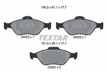 Fren Disk Balata Ön TEXTAR 2402201  44650D050 44650D050000 044650D050000 4465YZZDS 04465YZZDS 44650D210 044650D210 044650D050