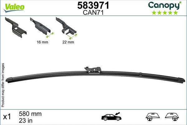 Silecek Süpürgesi Ön  580 mm - 23 inç Alfa Romeo 159 (140)(2005->)  VALEO 583971