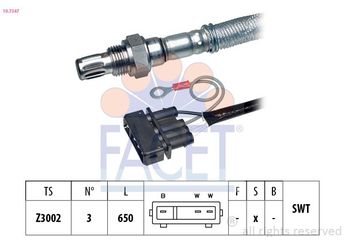 Oksijen (Lambda) Sensörü  FACET 10.7347  30906265M 030 906 265 M 37906265 037 906 265 37906265B 037 906 265 B