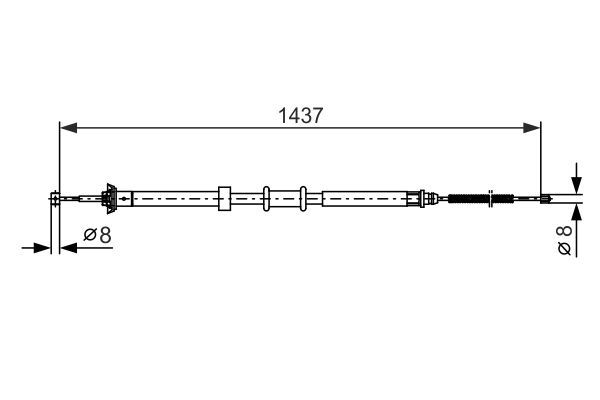 El Fren Teli Arka Sağ Fiat Panda (319)(2022->)  BOSCH 1 987 482 391