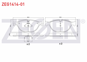 Fren Disk Balata Ön ZEGEN ZEG1414-01   34116775318 34116775322 34116793021 34116851269 34 11 6 775 318 34 11 6 775 322 34 11 6 851 269