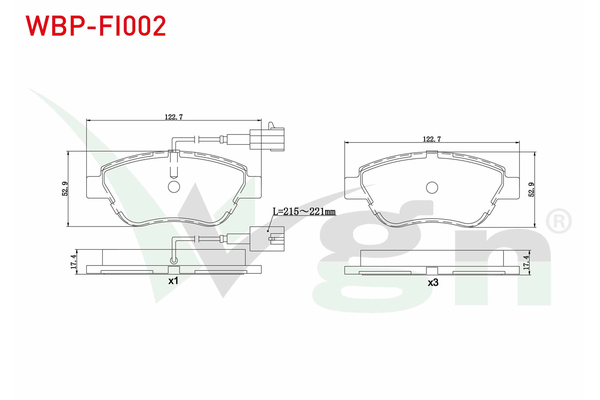 Fren Disk Balata Ön WGN WBP-FI002