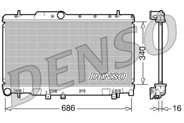 Su Radyatörü  DENSO DRM36010