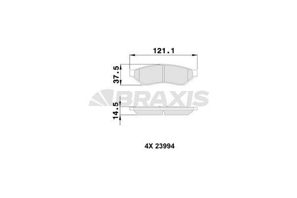 Fren Disk Balata Arka Daewoo Evanda (2003->)  BRAXIS AA0488