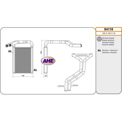 Kalorifer Radyatörü  Hyundai i10 (IA)(10.2013->)  MAHER 47176