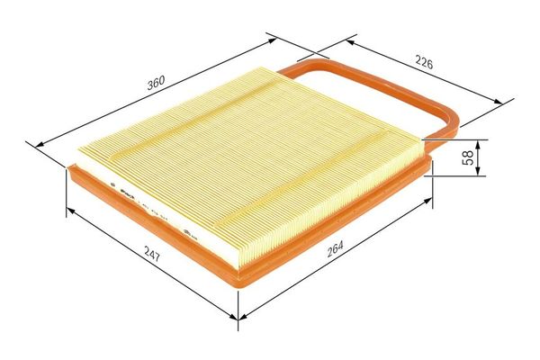 Hava Filtresi  Volkswagen Polo IV (9N1)(11.2001->2005)  BOSCH 1 457 433 574