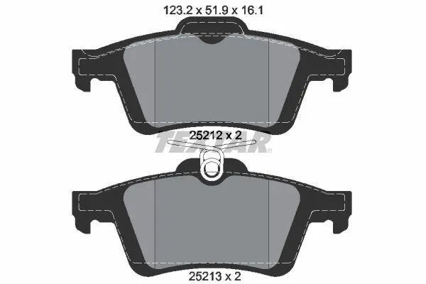 Fren Disk Balata Arka TEXTAR 2521201