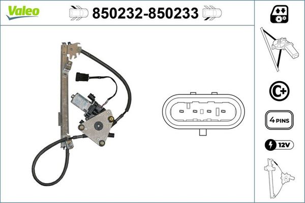 Cam Krikosu Arka Sol VALEO 850232