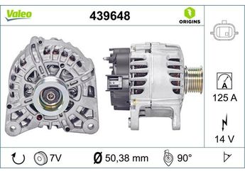 Alternatör  VALEO 439648  8200757870 7711497371