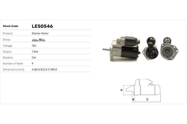 Marş Dinamosu  LUCAS ELEKTRIK LES0546